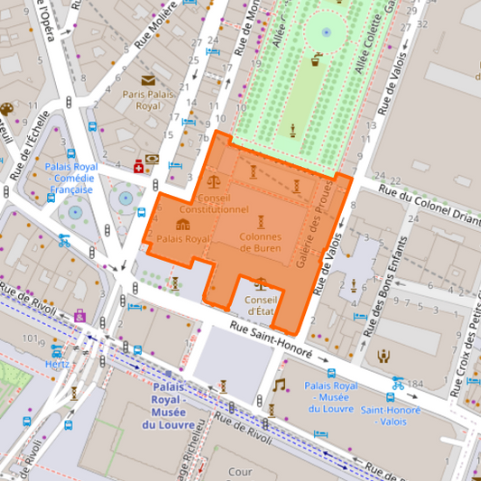 Place de Valois, Quartier du Palais Royal, 1st Arrondissement, Paris, Paris, FR-75, Ile-de-France, FR-IDF, Metropolitan France, 75001, France